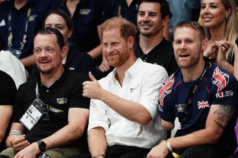 The Duke of Sussex in the crowd at the Invictus Games in Dusseldorf, Germany, last year