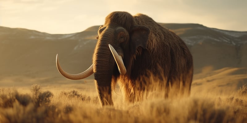 An artist’s impression of the woolly mammoth (Colossal Biosciences)