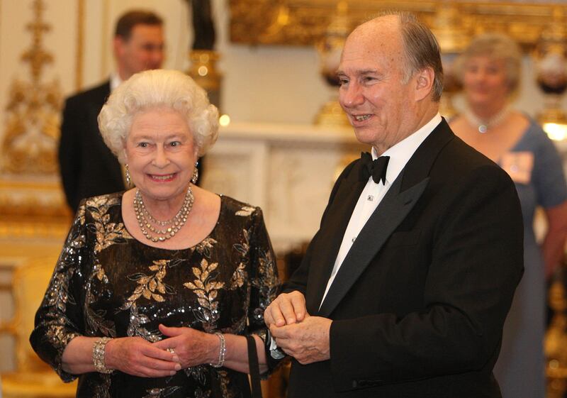 Queen Elizabeth II and The Aga Khan