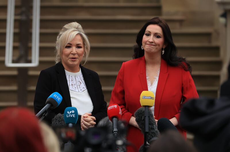 First Minister Michelle O’Neill and Deputy First Minister Emma Little-Pengelly have been asked to give a commitment that they will not collapse devolved government