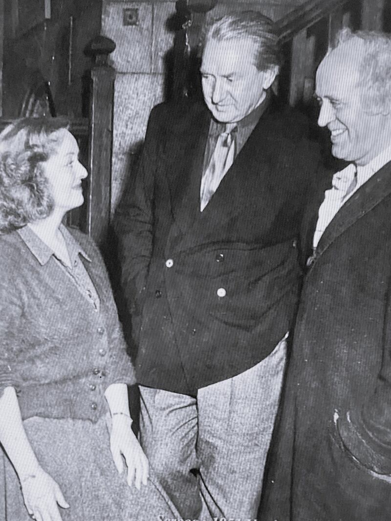 Bette Davis popped into see Brian Desmond Hurst and Alistair Sim whilst filming Scrooge in 1951