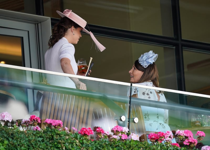 Princess Eugenie and Carole Middleton in the Royal Box