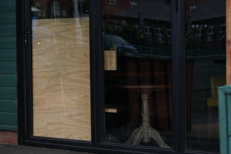 Damage at the Clumsy Swan pub in Birmingham