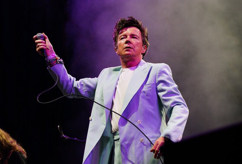 Rick Astley has recently been playing the Glastonbury Festival