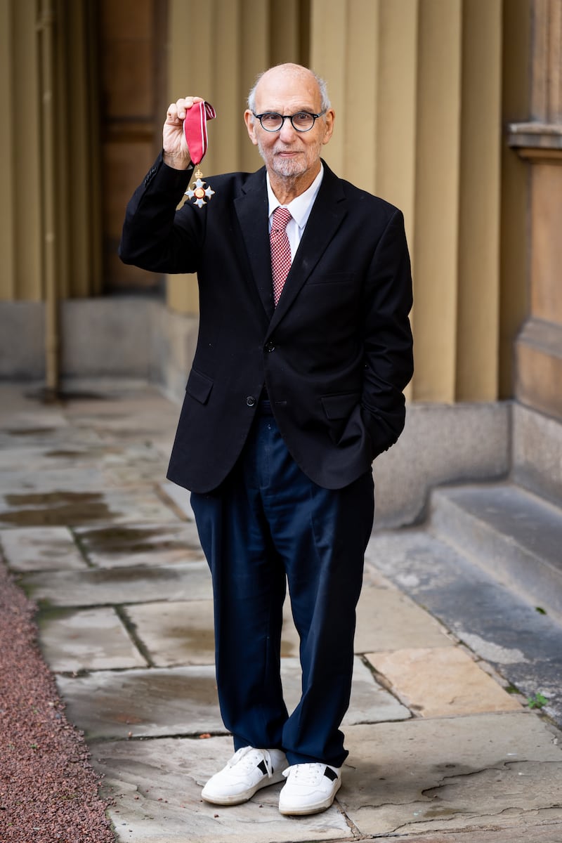 Alan Yentob after being made a Commander of the Order of the British Empire at an investiture ceremony