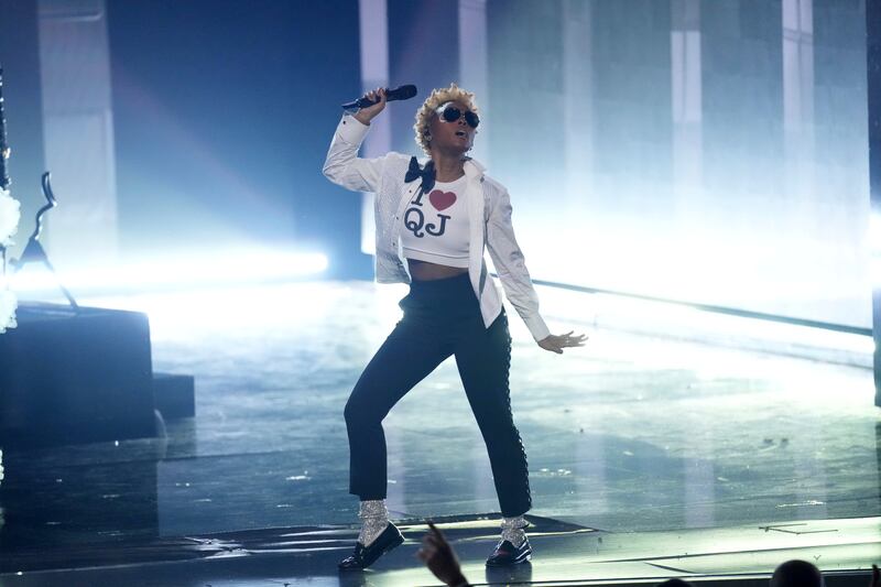 Janelle Monae pays tribute to Michael Jackson and Quincy Jones (Chris Pizzello/AP)