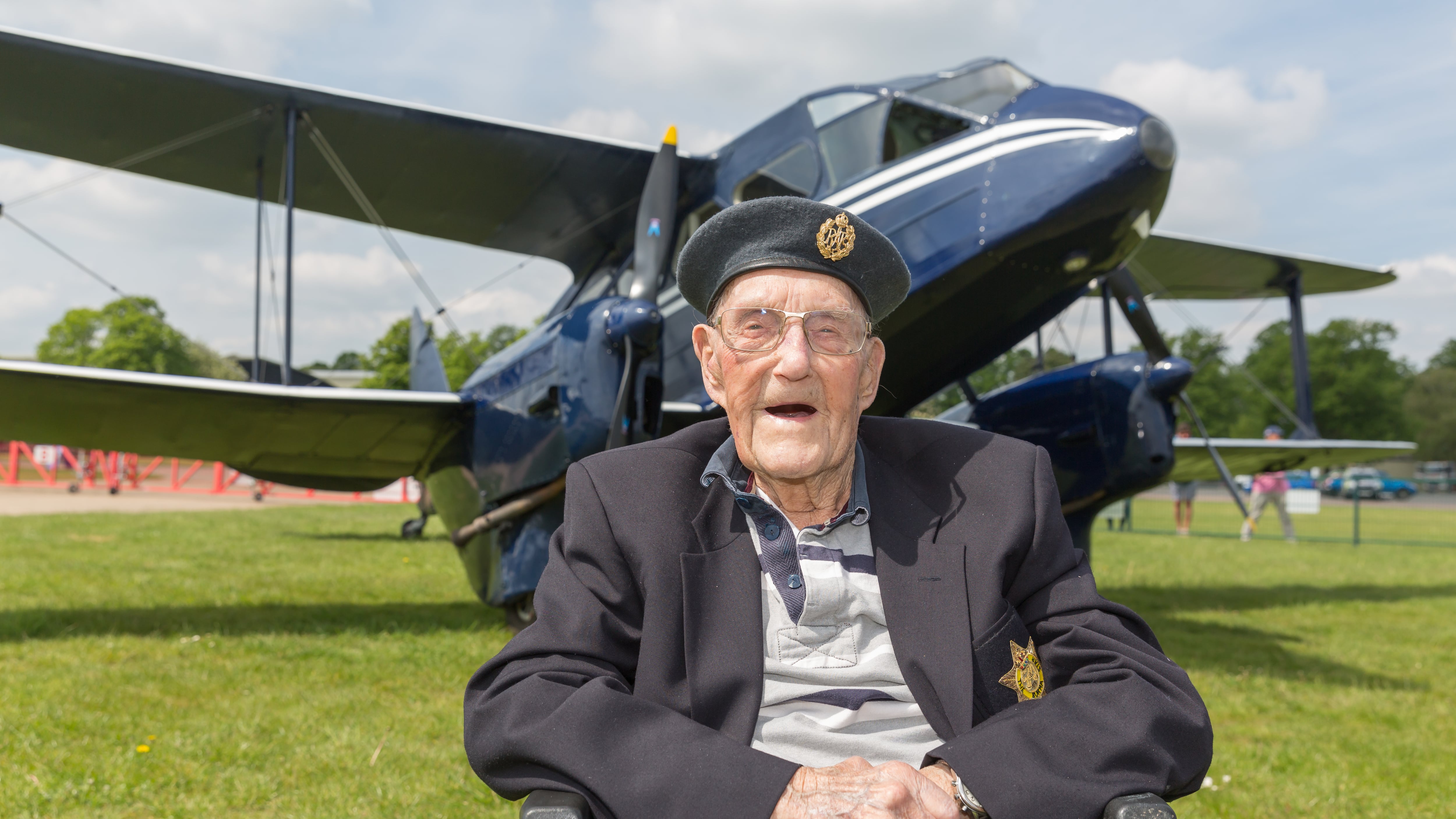 Second World War veteran Arthur Clark’s care home surprised him with a flight in a 1930s plane