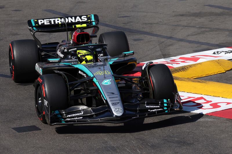 Lewis Hamilton (pictured) was beaten by team-mate George Russell in Monaco (Luca Bruno/AP)