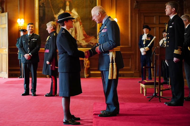 Pc Stephanie Rose shook hands with the King as she received her medal