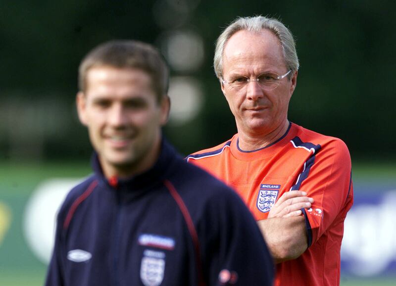 Sven-Goran Eriksson enjoyed over five years in charge with Michael Owen, left, key to his successes