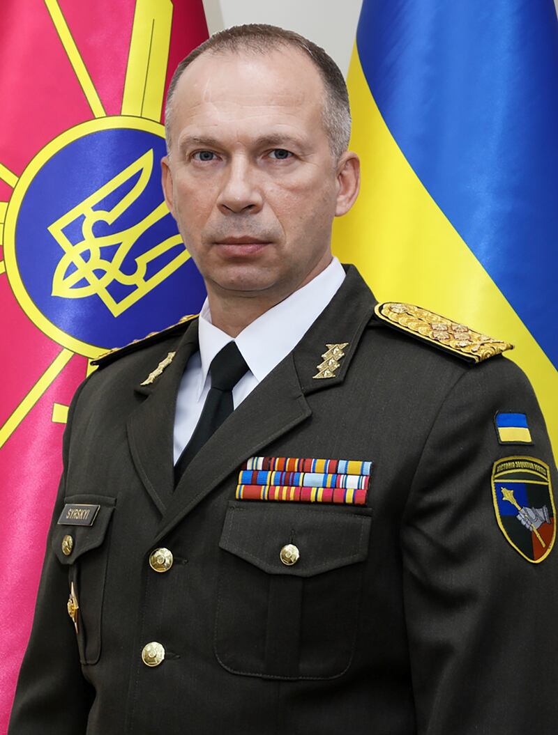 Commander-in-Chief of Ukraine’s Armed Forces Oleksandr Syrski (Ukrainian Presidential Press Office via AP)