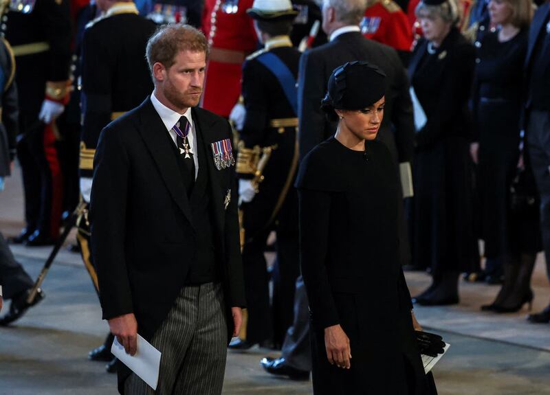 Harry and Meghan at the late Queen’s lying-in-state