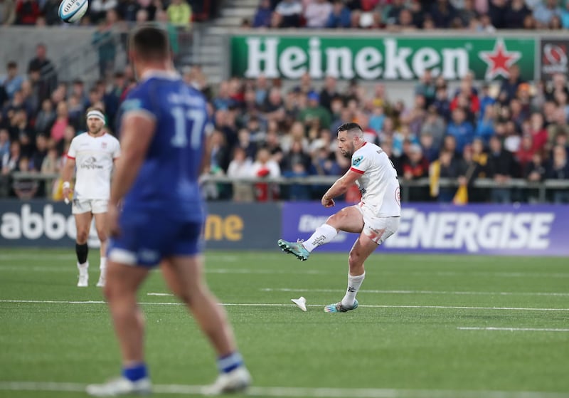 John Cooney kicks a penalty