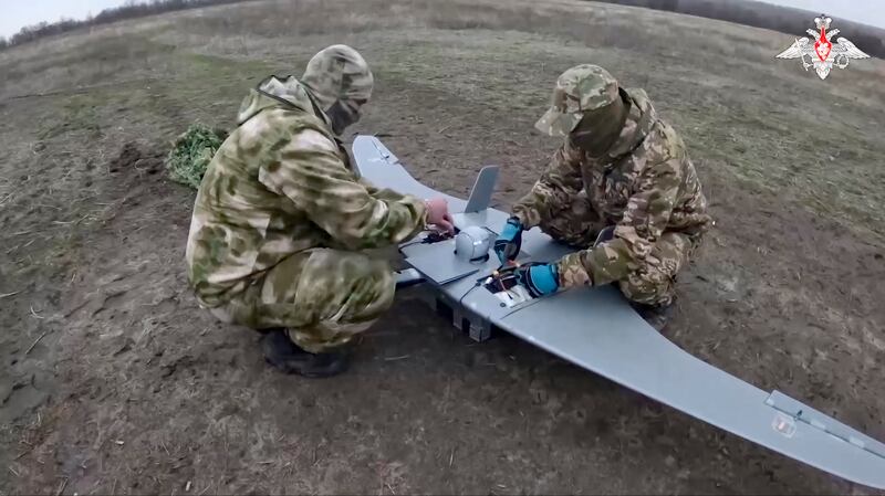 Russian troops have used drones in attacks on Ukraine (Russian Defence Ministry Press Service via AP)