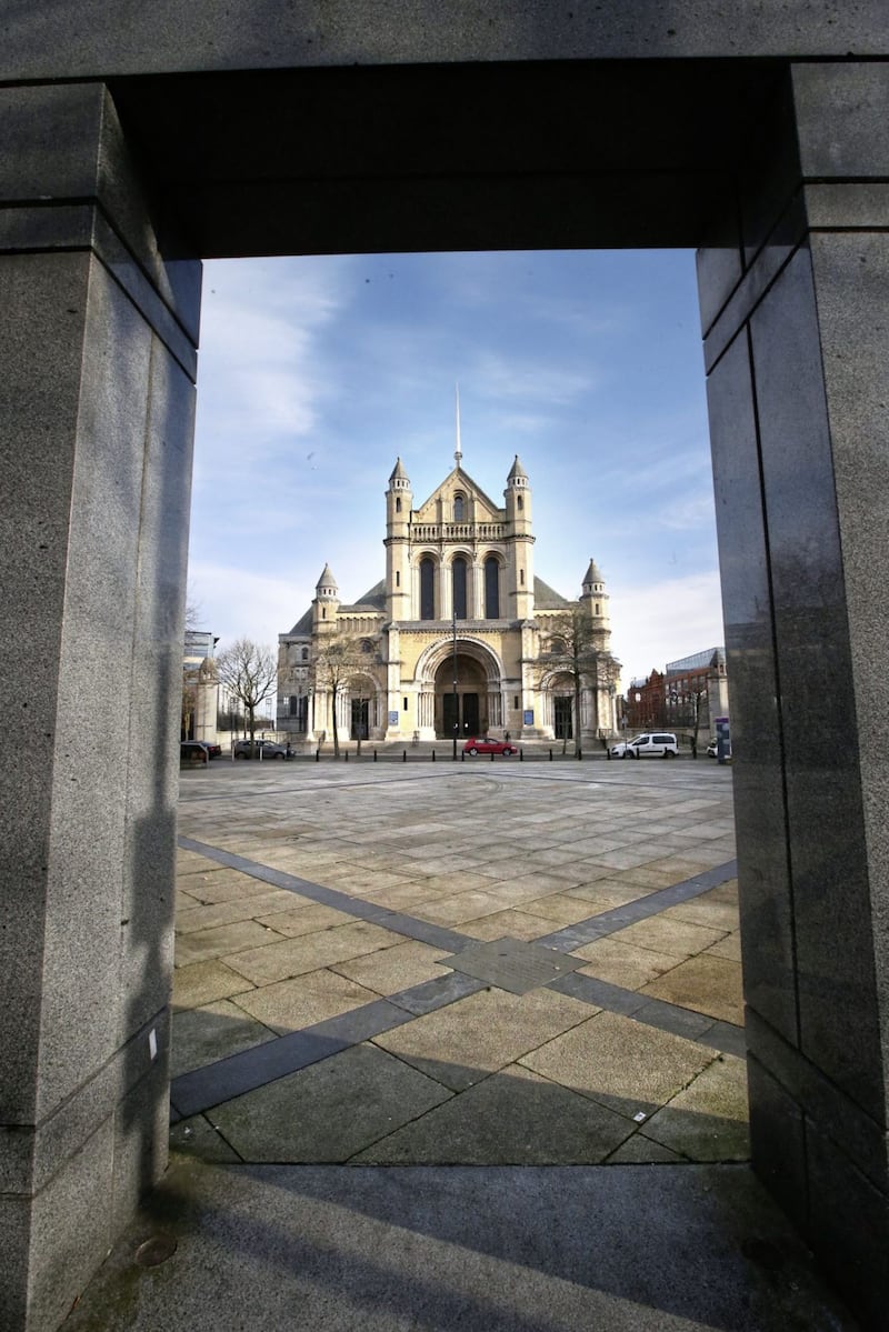 Writer&#39;s Square in Belfast&#39;s Cathedral Quarter. Picture by Hugh Russell. 