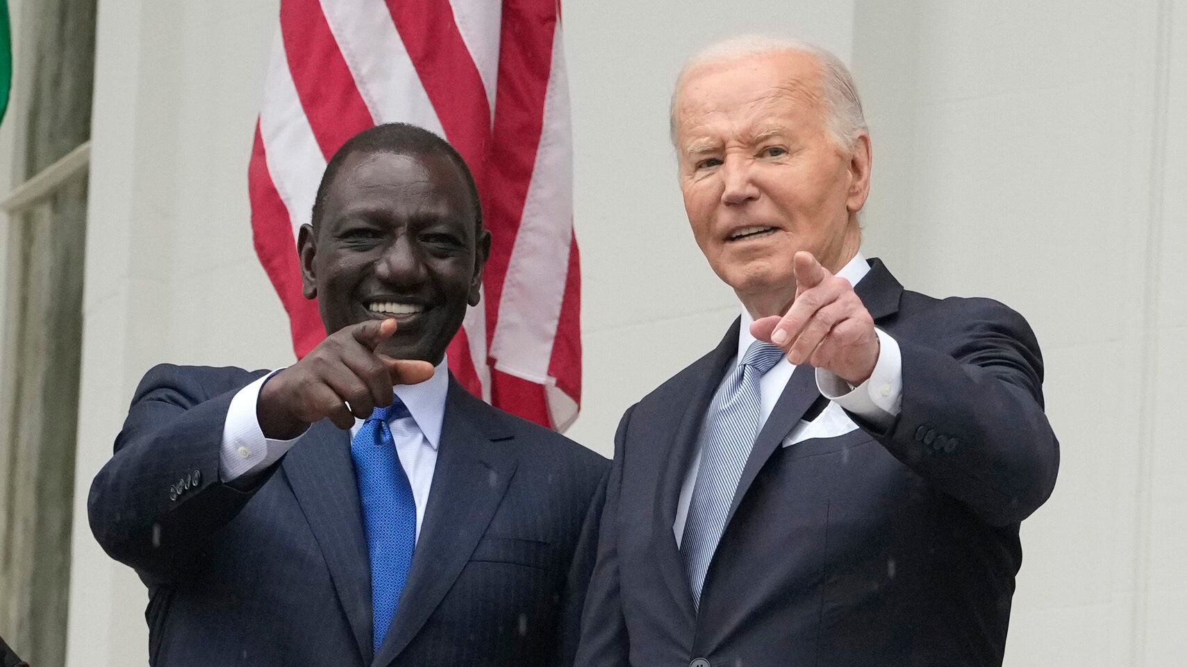 US President Joe Biden and Kenya’s President William Ruto at the White House (Jacquelyn Martin/AP)