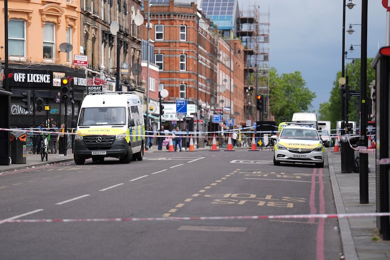 A lone motorcyclist fired ‘a number of shots’ towards the building during the incident