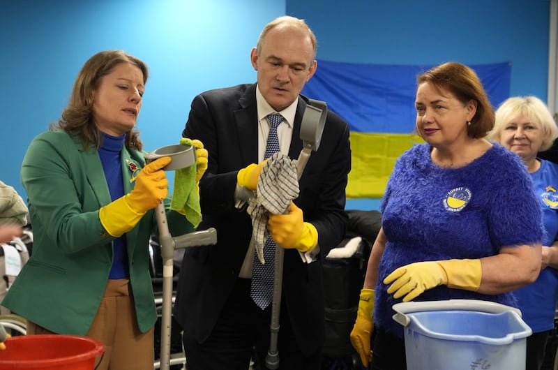 Lib Dem leader Sir Ed Davey was speaking during a visit to Surrey Stands With Ukraine, an organisation based in Epsom that sends aid to Ukraine