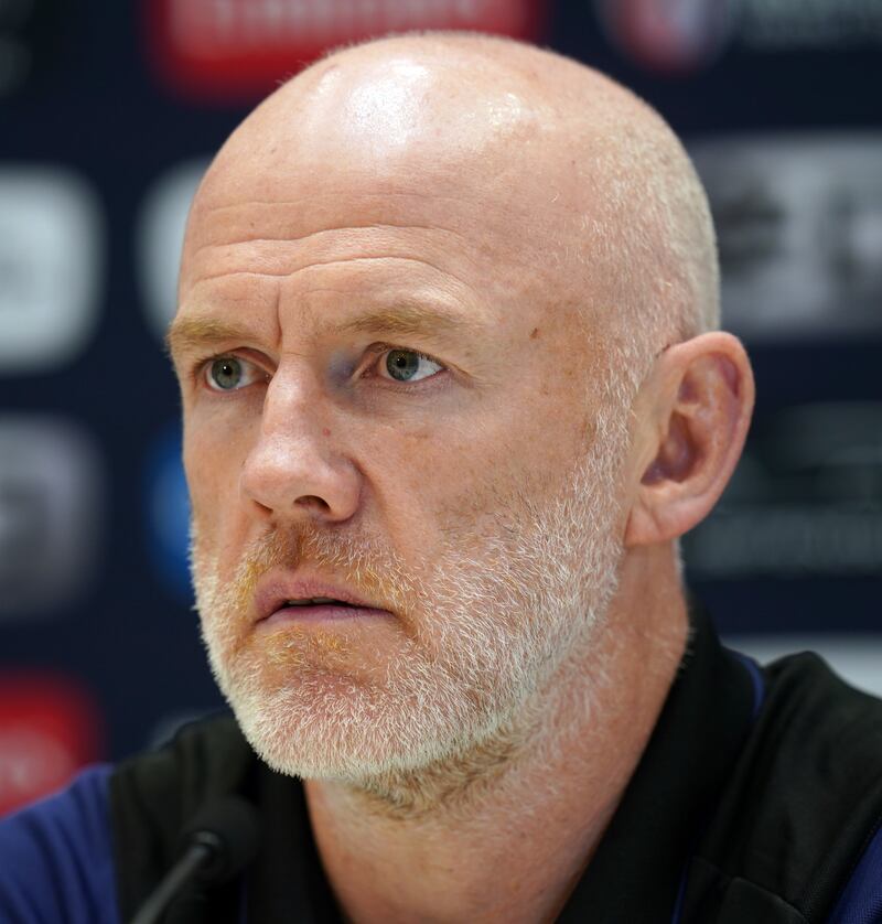 Scotland coach Steve Tandy during a press conference