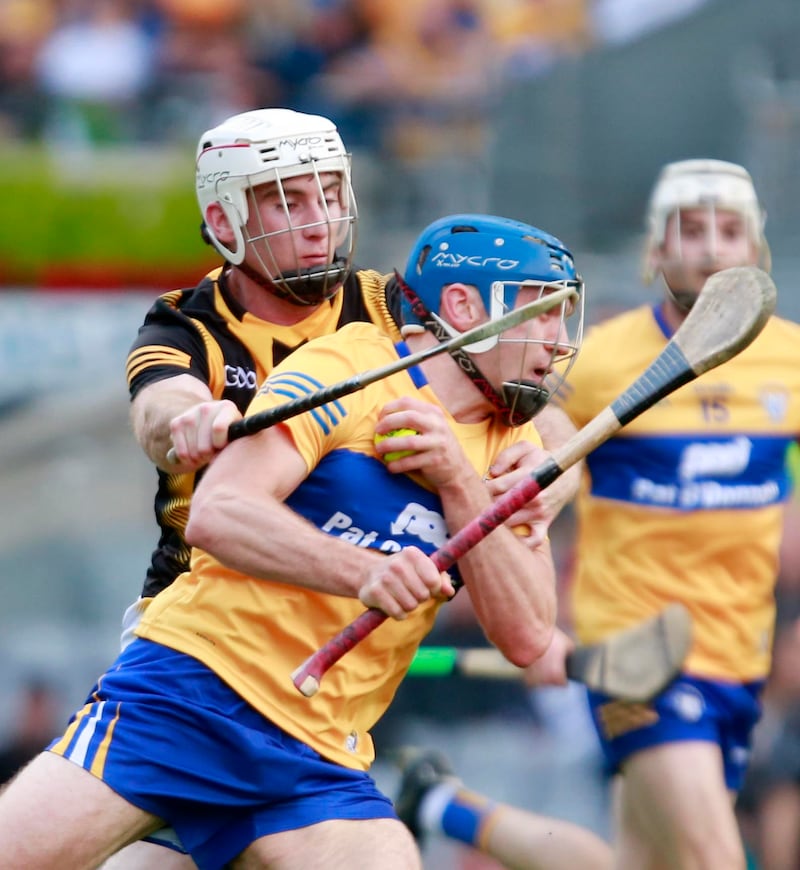 Clare's Shane O'Donnell and Kilkenny's Mikey Carey