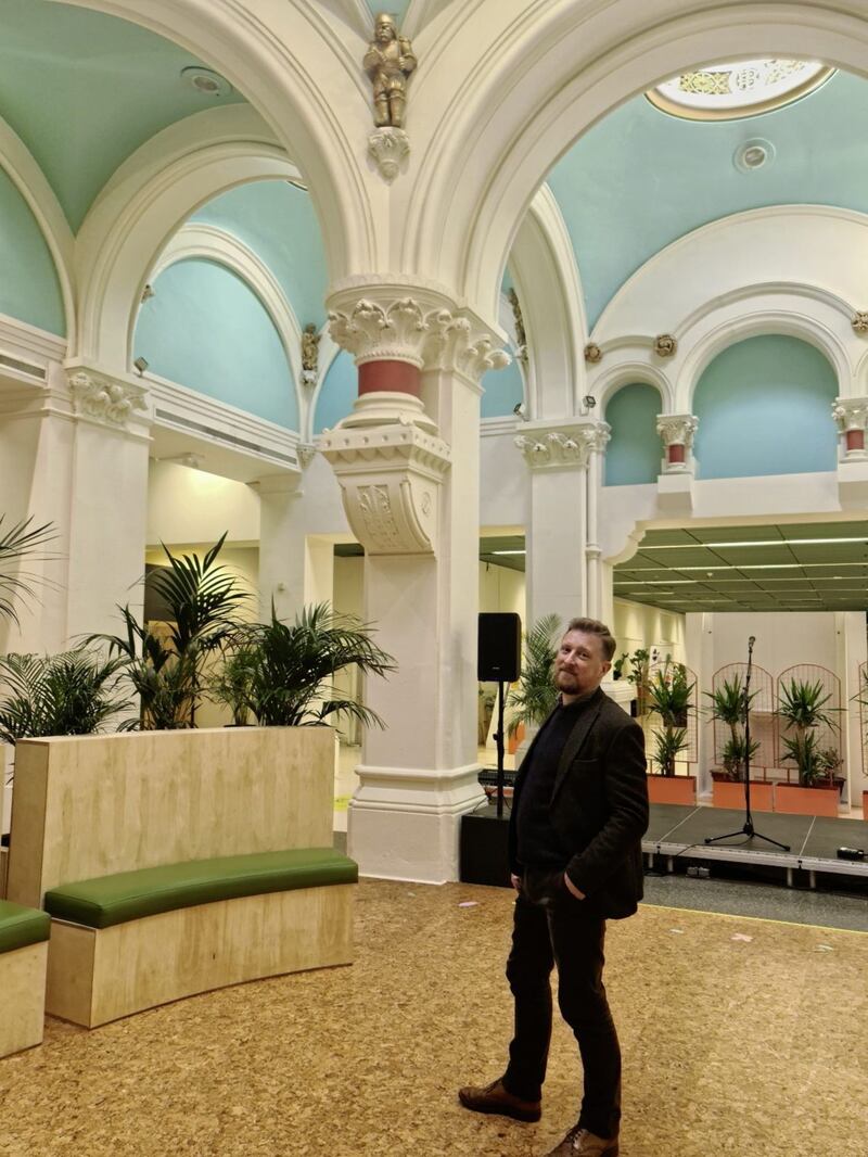 The former Provincial Bank on Royal Avenue in Belfast is one of W.J. Barre&#39;s most eye-catching buildings. Paul Harron, pictured, describes it as a &#39;great Gothic revival set piece&#39;. 