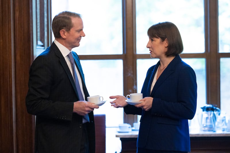 12/09/2024. London, United Kingdom. Chancellor Rachel Reeves, with the Governor of the Bank of England Andrew Bailey, meet with banking leaders to discuss the Basel 3.1 reforms and the future of the sector, at No 11 Downing Street. Picture by Kirsty O’Connor / Treasury