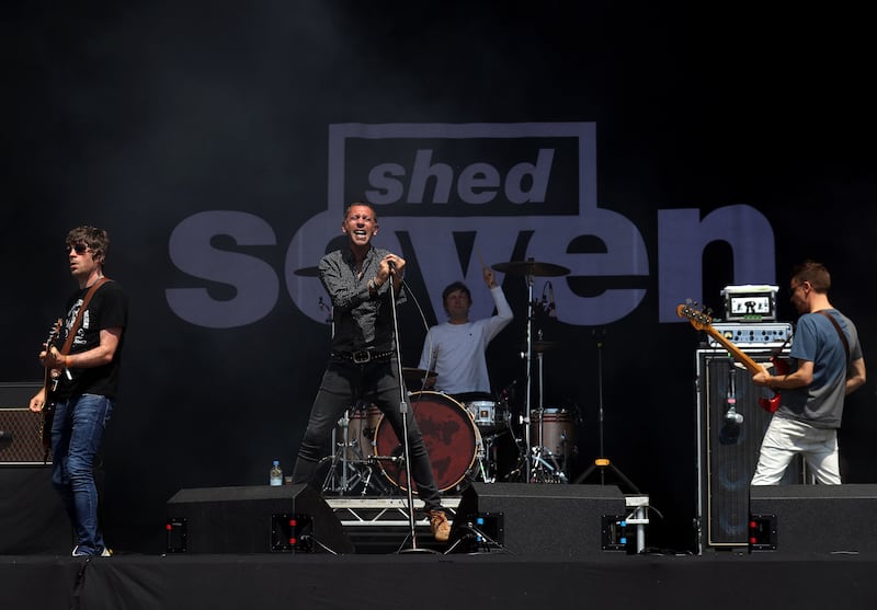 Rick Witter from Shed Seven performs on the main stage during the TRNSMT festival in Glasgow