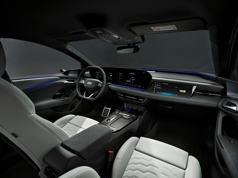 The main infotainment system uses Android Automotive OS