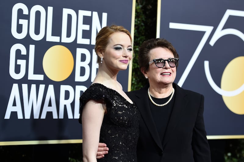 Emma Stone and Billie Jean King (Jordan Strauss/Invision/AP)