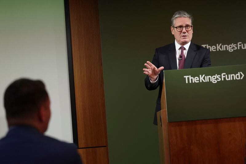 Prime Minister Sir Keir Starmer speaking following the publication of Lord Darzi’s independent investigation into the state and performance of the NHS in central London