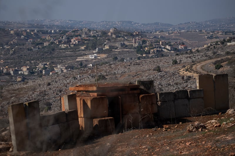 An Israeli army position near the Israeli-Lebanese border (AP Photo/Leo Correa)