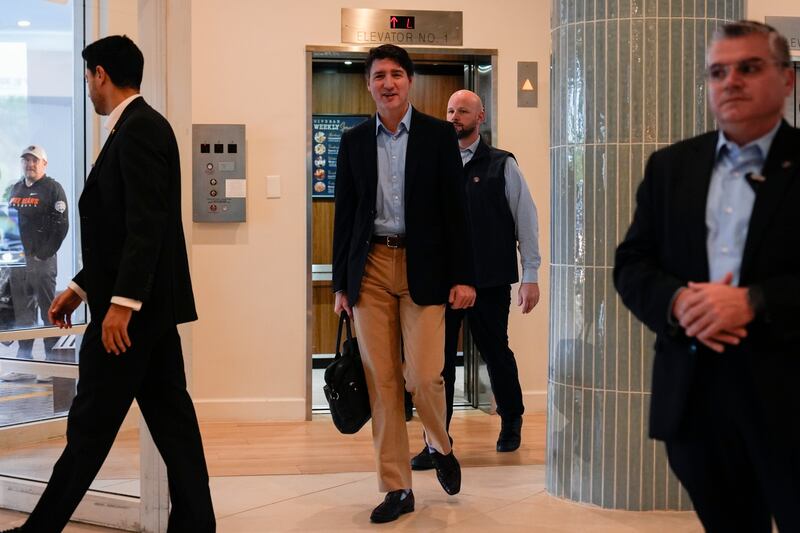 Justin Trudeau is the first leader from the G7 countries to visit Mr Trump since the November 5 election (Carolyn Kaster/AP)