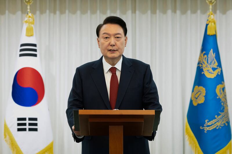 Yoon Suk Yeol (South Korean Presidential Office/Yonhap via AP)