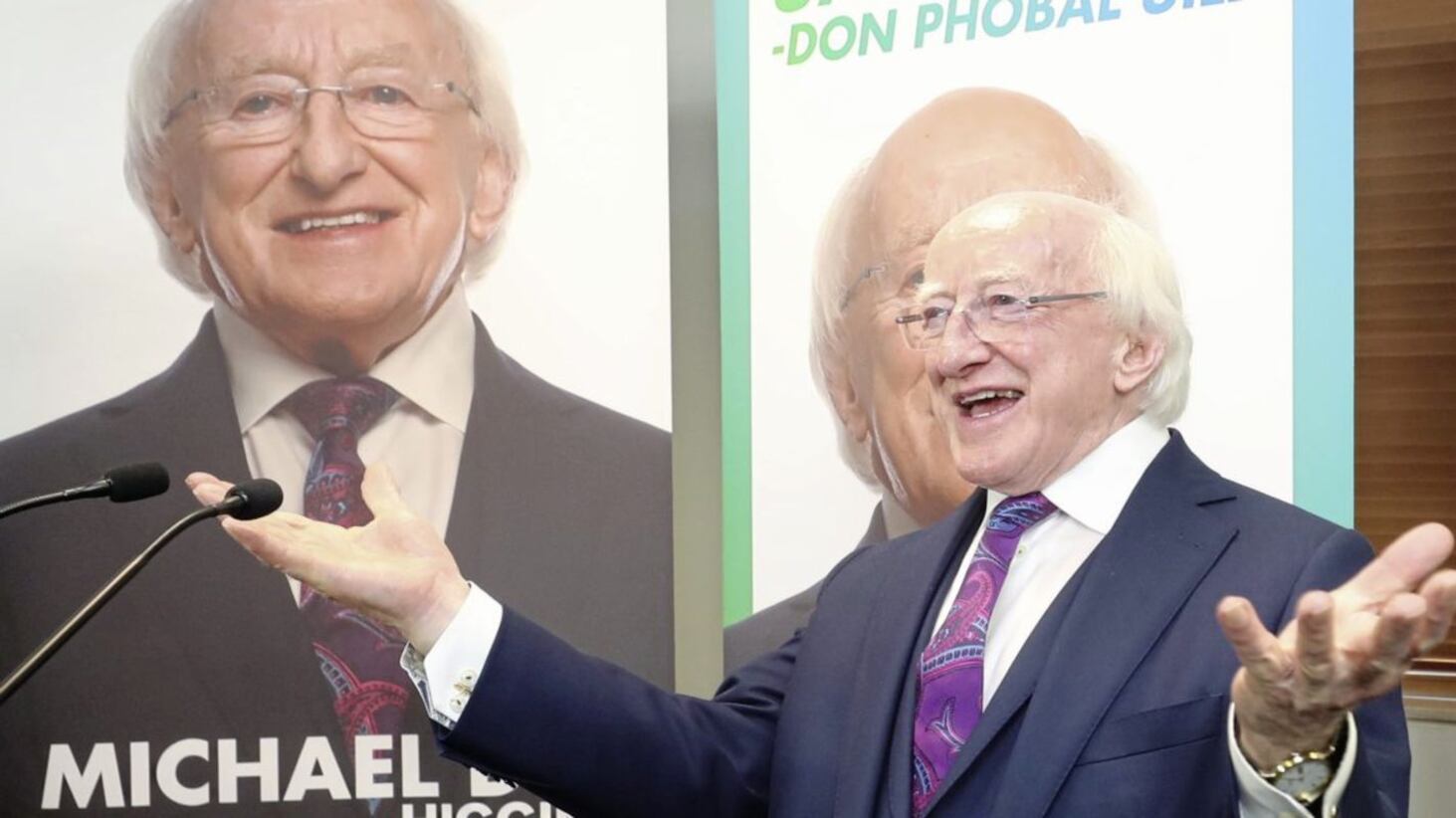 President Michael D Higgins has claimed he flew to Belfast from Dublin earlier this year because he could not be picked up at the border by the PSNI 