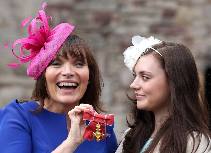 Lorraine Kelly with her daughter, Rosie, at Buckingham Palace