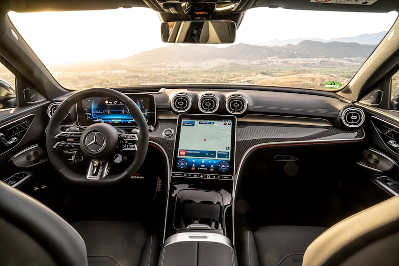 The interior of the C63 gets lots of the latest technology