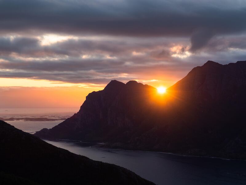 Midnight sun in Northern Norway