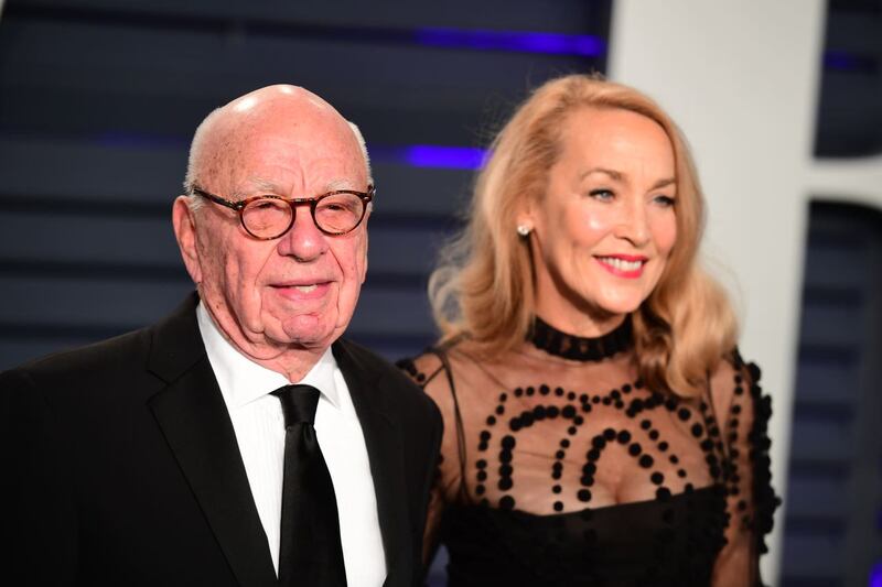 Rupert Murdoch and fourth wife Jerry Hall