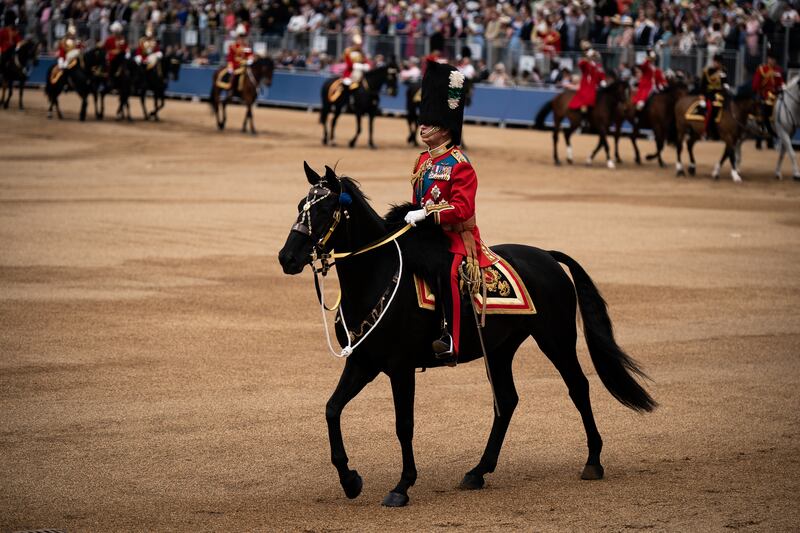 The King during last year’s Trooping the Colour ceremony