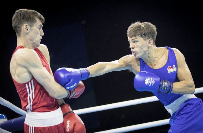 Aidan Walsh was unfortunate to come out on the wrong side of a split decision against England&#39;s Pat McCormack at the World Elite Championships yesterday. Picture by PA 