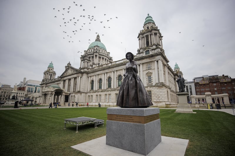 The portrait was damaged at Belfast City Hall