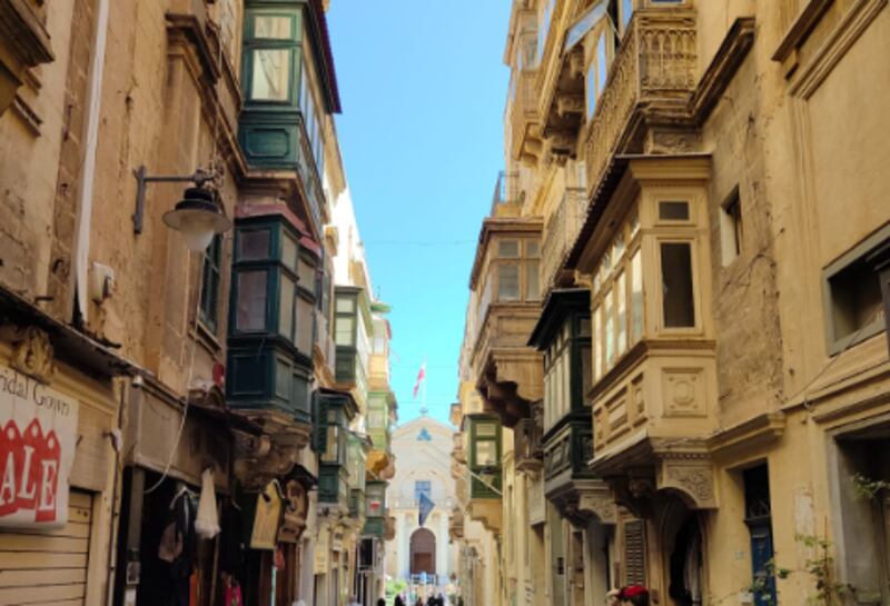 The narrow streets of Valletta lead to surprises at every corner.