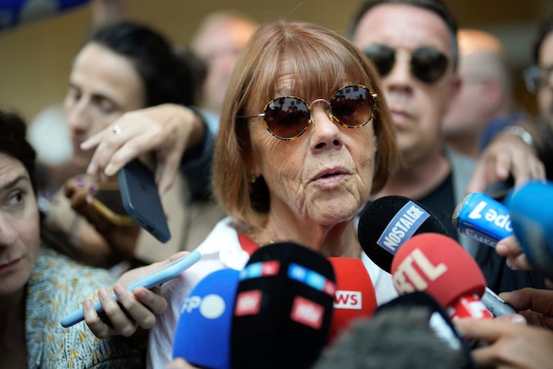 Gisele Pelicot speaks to media as she leaves the Avignon court (Lewis Joly/AP)