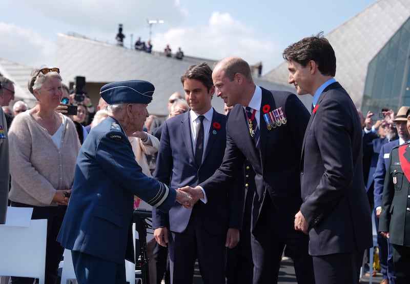 The Prince of Wales meets Richard Rohmer, 100, one of the most decorated Canadian veterans
