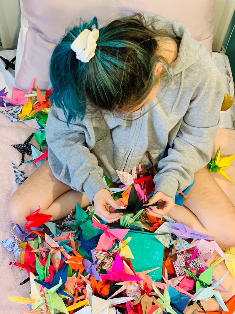 Sophie Aldred and her 1,000 paper cranes