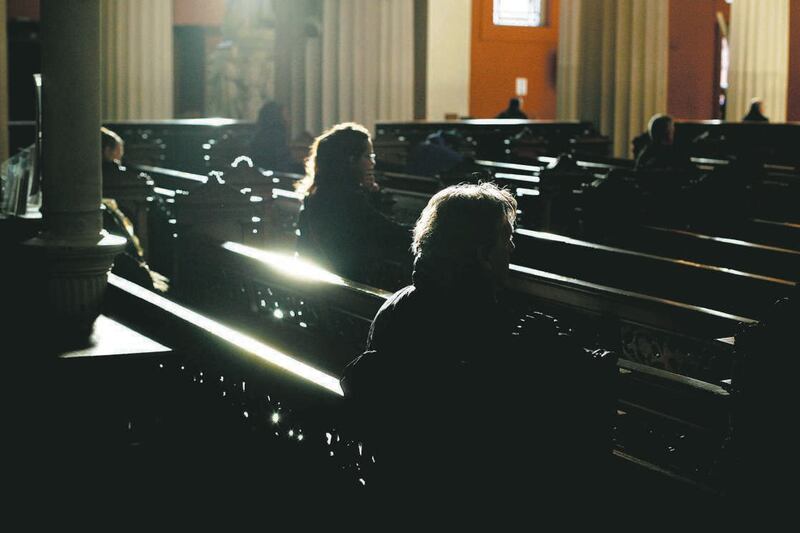 &nbsp;Worshipers attend mass at St. Mary's Pro-Cathedral in Dublin