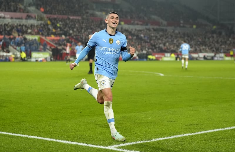 Foden struck twice in the midweek draw at Brentford