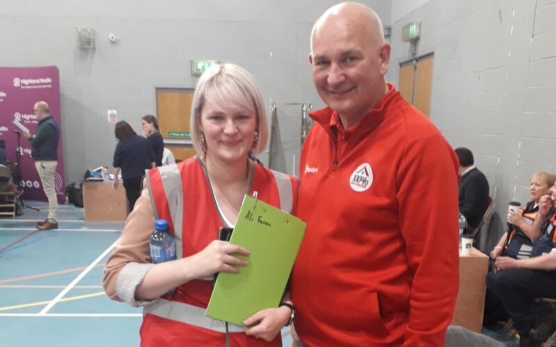 Ali Farren (right) who topped the poll in the Carndonagh LEA, pictured with his daughter Sarah.