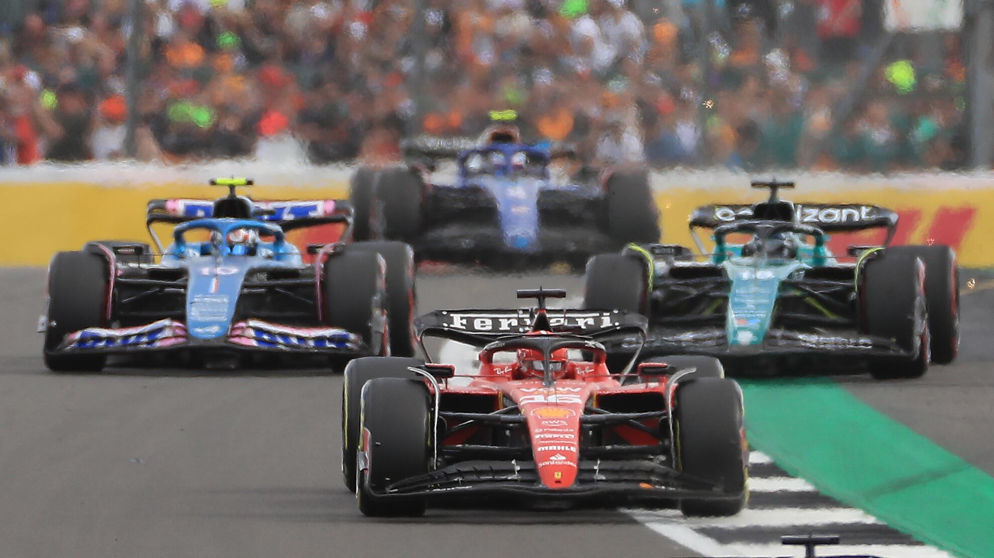 Charles Leclerc in action at the British Grand Prix