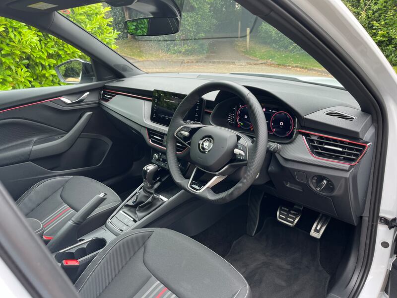 The Monte Carlo features very sporty bucket seats.